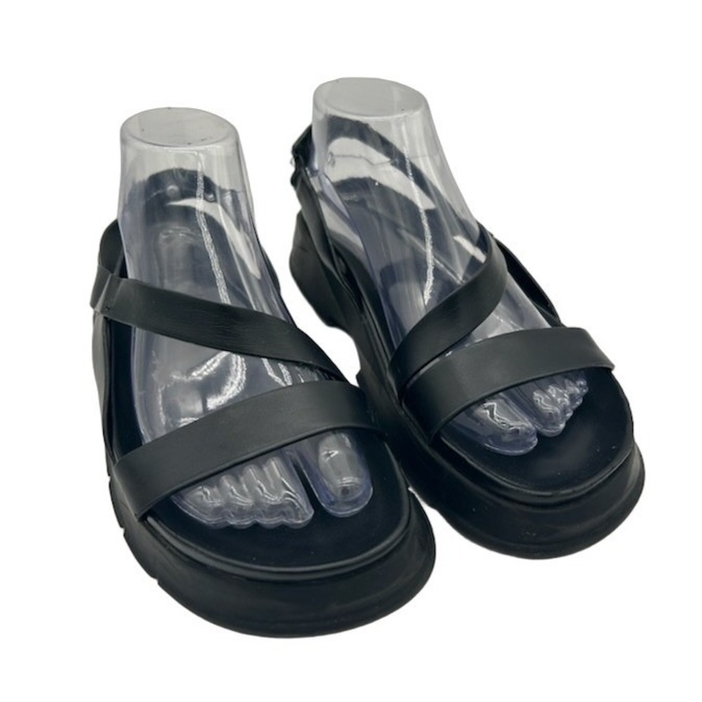 Naturalizer Jubalee Sandals Women's Size 8.5 M Black Platform Slingback Strappy